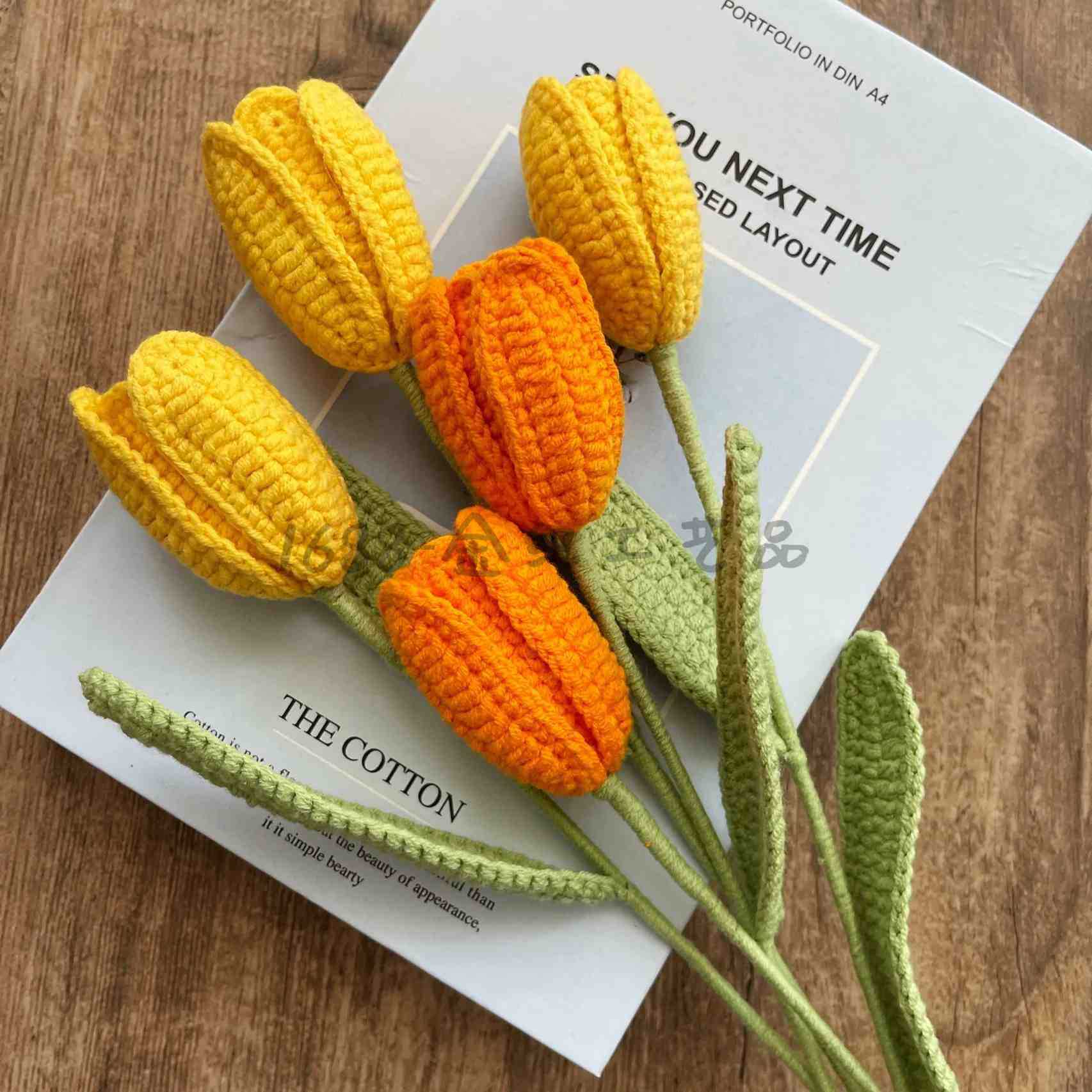 [완성 된 꽃 튤립] 오렌지 1 가지