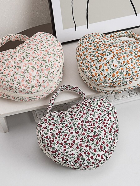 Brand handheld capacious cosmetic bag