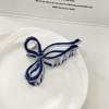 Blue high advanced crab pin, big hair accessory, hairgrip, shark, hairpins, new collection, gradient, high-quality style