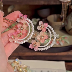 小さな清新な花のヘアピンは、ヘアピンの古風な漢服のグラデーションの小さな花Uヘアピンのヘアピンにアクセサリーを飾っています