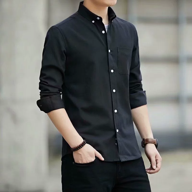 Demi-season trend shirt, slim fit, Korean style, plus size