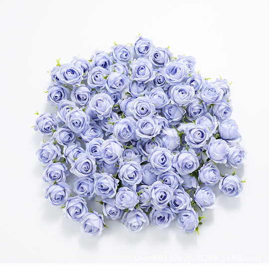simulation mini small rose flower head flower headdress wreath hairpin flower decoration accessories diy handmade material bud