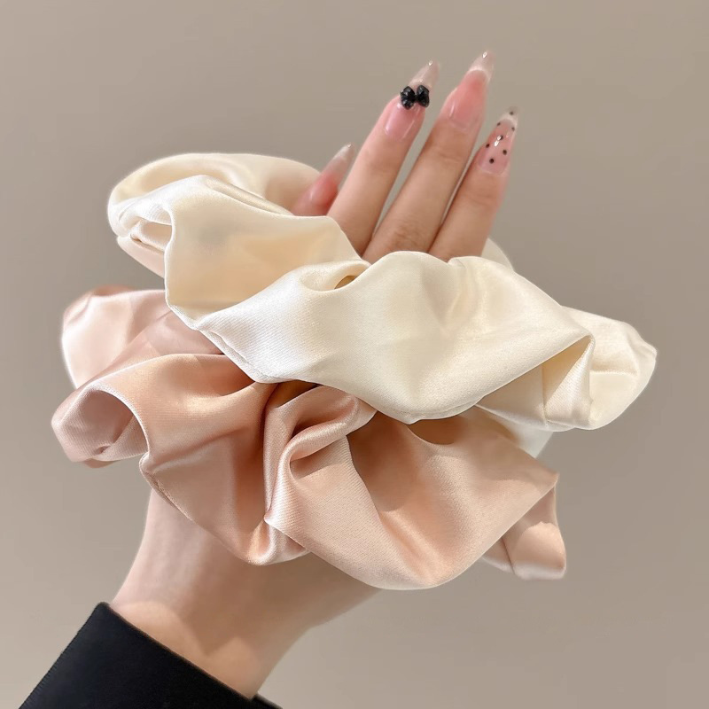 Otoño y invierno satén anillo de cabello de intestino grande mujer de alto nivel se siente atado cuerdas de cabello temperamento adulto no estrangular cabello cuerda de cabello tocado