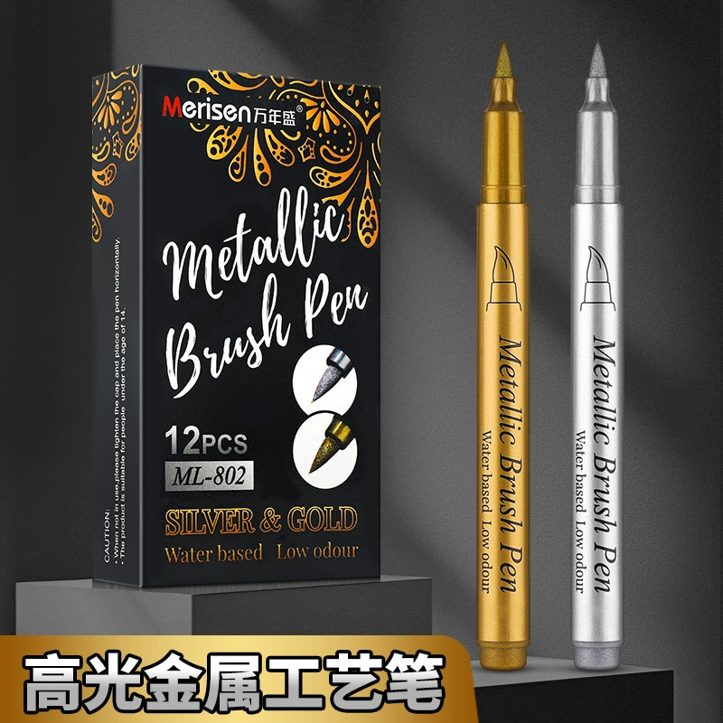 Золотая ручка для рисования серебряная фотобумага фотоальбом DIY черная картон с огненной печатью высокого блеска с мягкой ручкой