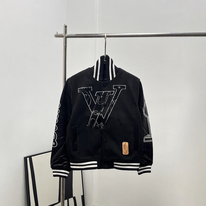 High-Quality Ceiling Joint Basketball Towel Embroidered Woolen Splicing Leather Men's and Women's Baseball Jacket Jacket High-Quality Ceiling Joint Basketball Towel Embroidered Woolen Splicing Leather Men's and Women's Baseball Jacket Jacket