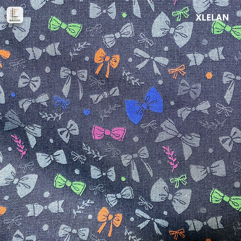 Jacquard denim fabric, cobra pattern, 16S dyed polyester-cotton, non-stretch