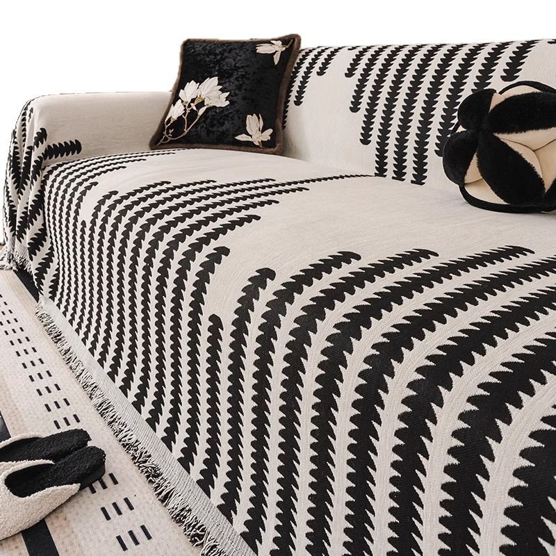 Toalla de tela de sofá universal Four Seasons 2025 nuevo cojín de funda universal de una pieza con todo incluido, cojín antideslizante de fila recta