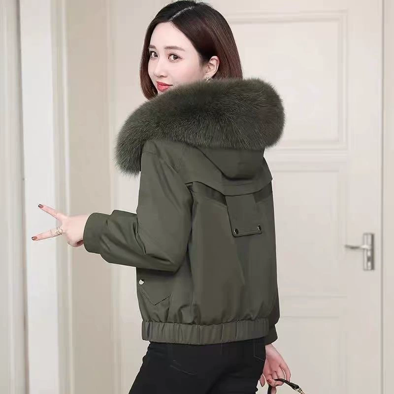 Winter short warm down jacket, for teenagers