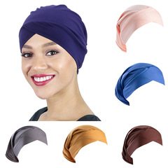 Cross-border new modal forehead cross tube hat, fashionable and versatile mercerized cotton high elastic ethnic headscarf bottoming hat