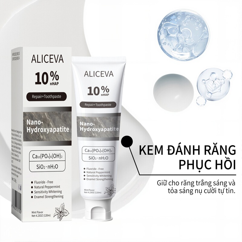 跨境ALICEVA修复牙膏越南包装Repair toothpaste中英文版外贸批发|undefined