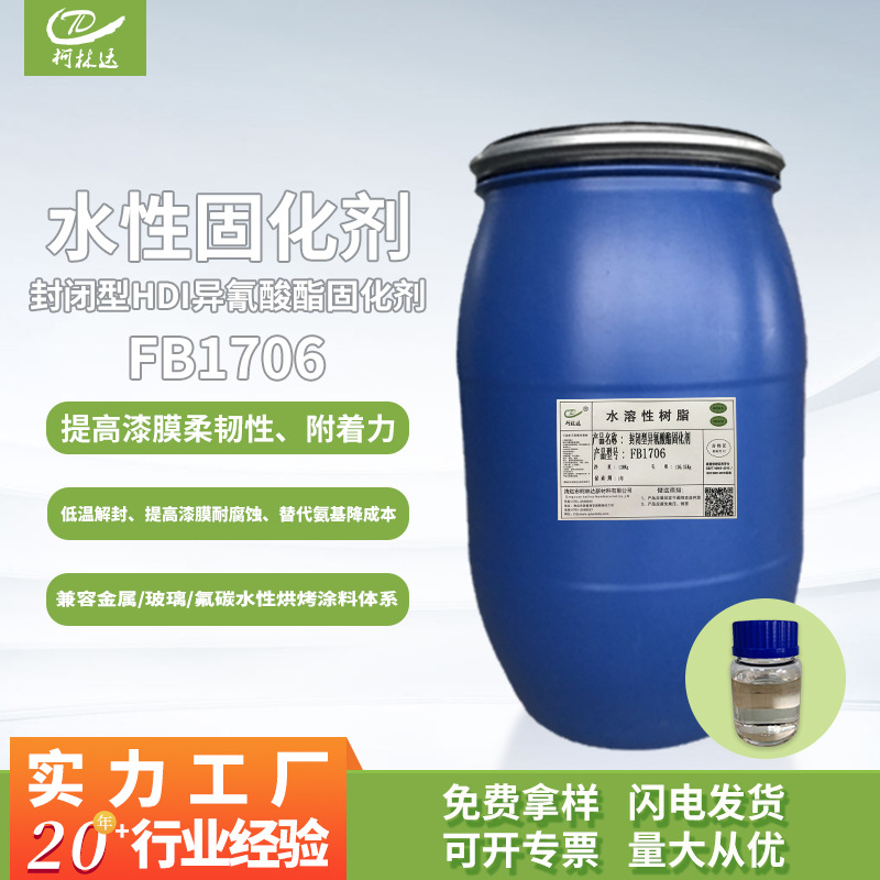 FB1706封闭型异氰酸酯固化剂水性涂料助剂耐盐雾附着力促进剂