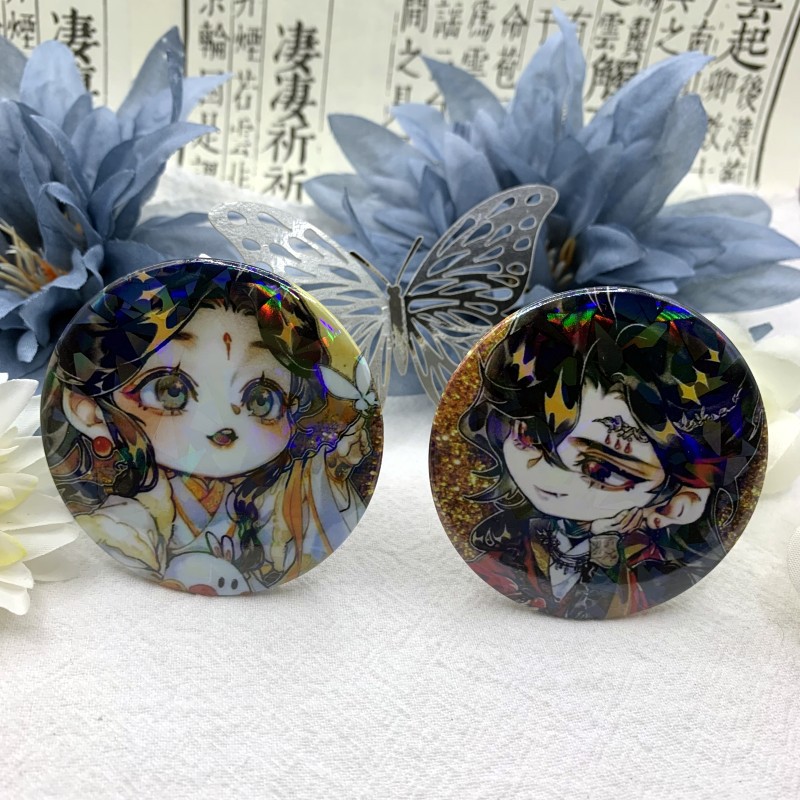 Heaven Official's Blessing peripheral silver-edged colored paper Xie Linghua City new comic badge fan gift BL original merchandise