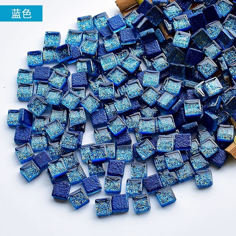 200克diy多元闪粉马赛克集合水晶自由石玻璃儿童手工材料颗粒|undefined