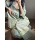 [Sugar-stained Green Plum] New Chinese Style National Style Ice Silk Pajamas Women's Spring Mesh Stitching Luxury Elegant High-class Home