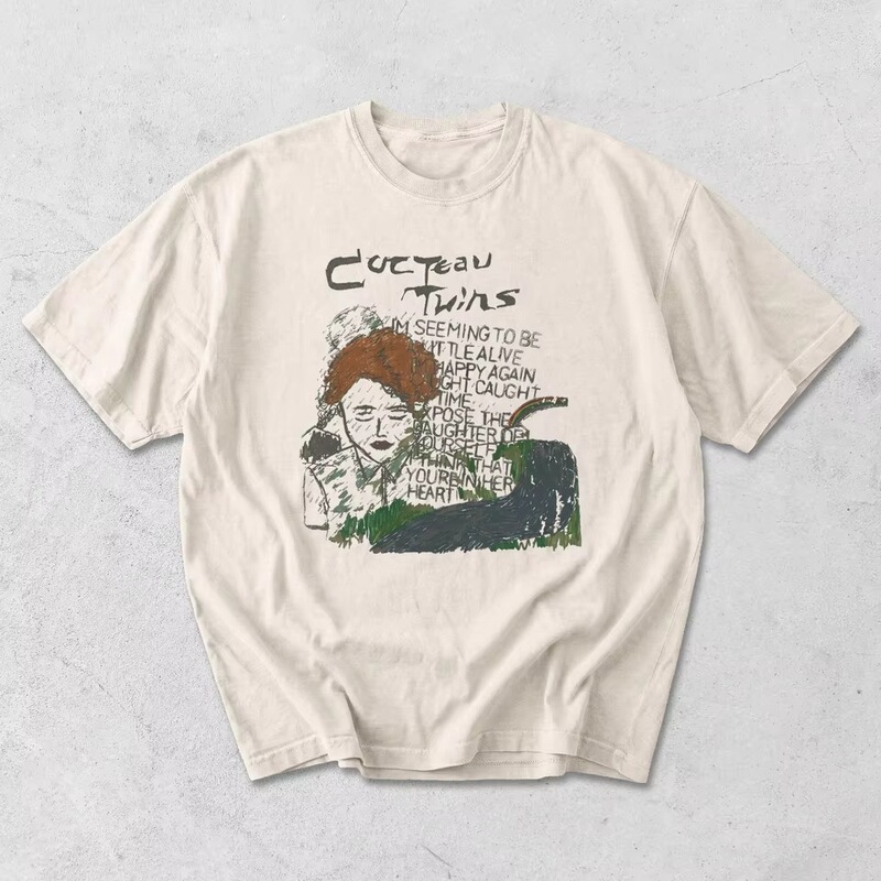 【Cross-Border European Size】2026 Summer Women's Cocteau Twins T-Shirt, Cotton and Breathable Short-Sleeve Streetwear 【Cross-Border European Size】2026 Summer Women's Cocteau Twins T-Shirt, Cotton and Breathable Short-Sleeve Streetwear