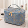 Capacious cosmetic bag, storage system, high quality travel bag, Chanel style