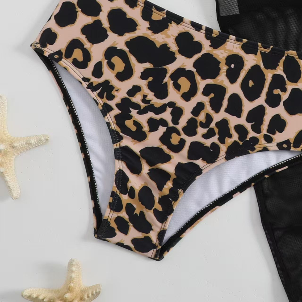 Leopardmönstrad tredelad bikini för flickor_voghion.com