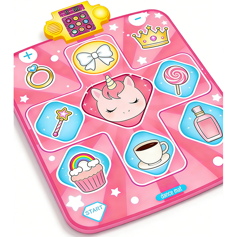 Foreign Trade Factory Children's Music Dance Mat for Ages 3-12, Game and Exercise Educational Competitive Scoring Pk Mat with Lights and Non-Slip Features