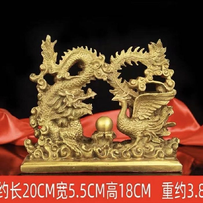 ★♥龙凤戏珠高18CM