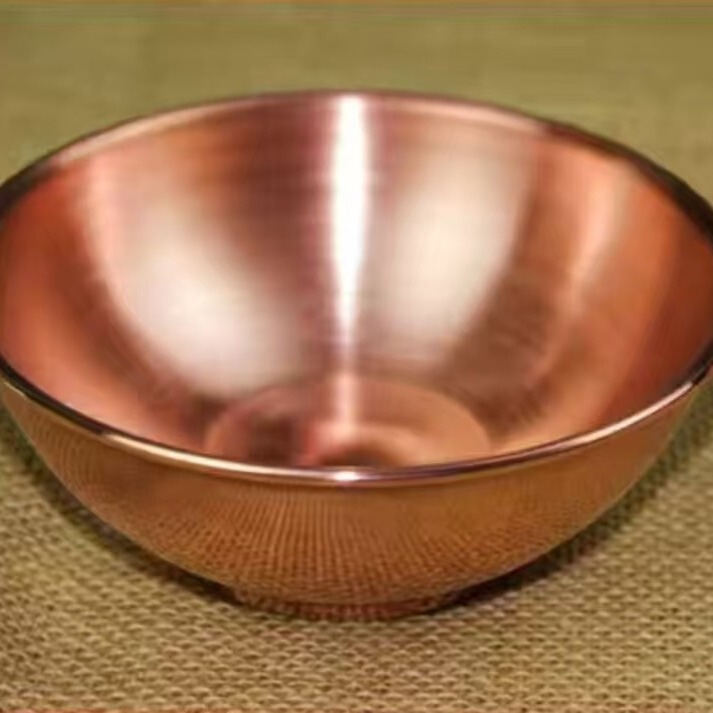 Copper Bowl Copper Bowl Tableware Household Rice Bowl Copper Spoon Copper Chopsticks Copper Tea Cup Copper Bowl Chopsticks suit White Dianke Style