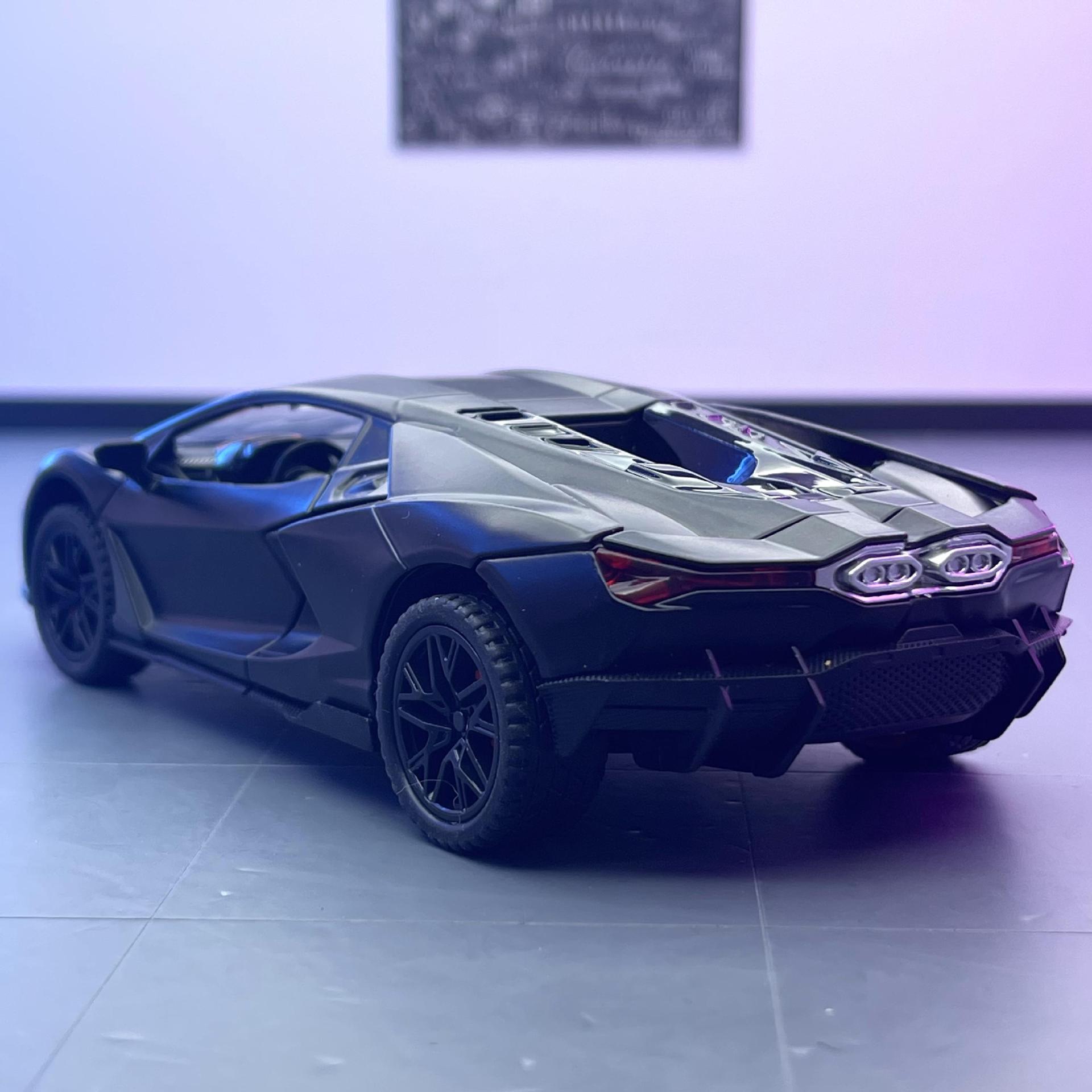 Lijiaxin modelo de coche de aleación 1:32 nuevo coche deportivo Rambo Big Bull retroceso con sonido y luz niño modelo de juguete adorno