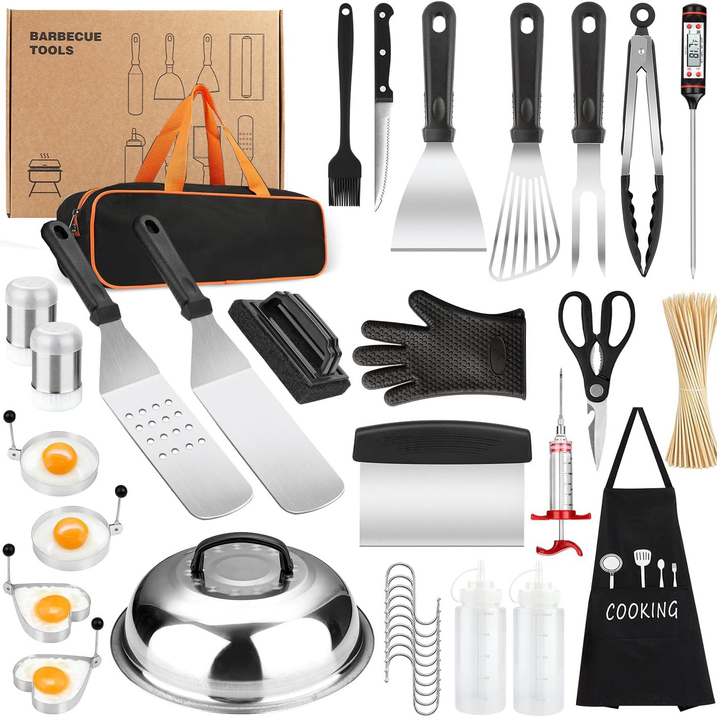 Transfronterizo Amazon spot set de herramientas de barbacoa al aire libre de acero inoxidable placa de parrilla set de herramientas de barbacoa