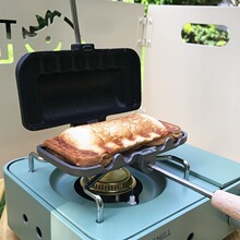 日式户外露营三明治烤盘吐司夹锅三明治模具双面粘煎锅早餐机