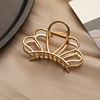 Metal crab pin, fashionable hairgrip, hair accessory, Korean style, 8cm, simple and elegant design