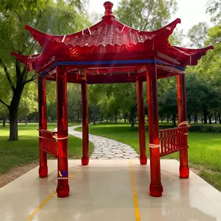 定制高端亚克力亭子别墅花园透明凉亭廊亭雨棚户外休息亭