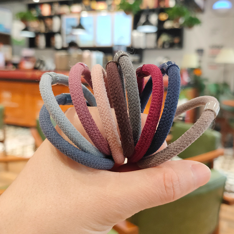 Selling Bold summer Korean Edition Simplicity Beading Basic models Hair rope Multicolor Optional Nylon mesh rubber string Stall goods