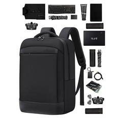 バックパックメンズハイエンドビジネスコンピュータバックパックオックスフォード布大容量ビジネストラベルバッグロゴ印刷可能