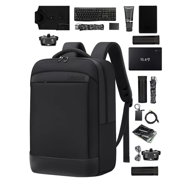 Backpack Men's High-End Business Computer Backpack Oxford Cloth Large-Capacity Business Trip Travel Bag with Printable Logo