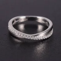Темперамент крест бриллиантовое кольцо кольцо женский 9k10k14k18k золотая пара кольцо настоящая бриллиант искусственное культивирование бриллиантовое кольцо