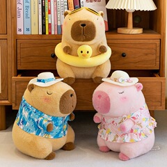 夏の風情のカピバラのぬいぐるみのぬいぐるみの精巧で可愛い女の子のプレゼントのぬいぐるみの卸売り