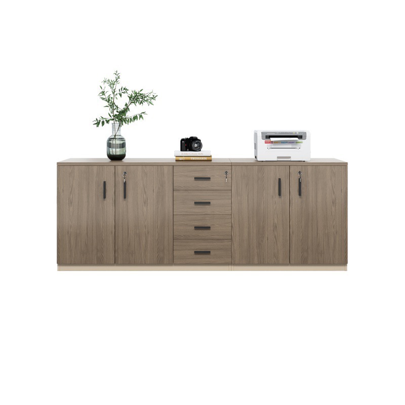 Gabinete de escritorio de madera simple con cajón de bloqueo, armario de piso, gabinete de té, gabinete de impresora personalizado