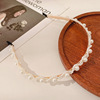 Advanced summer universal headband from pearl, hair accessory to go out, internet celebrity, simple and elegant design, high-quality style, wholesale