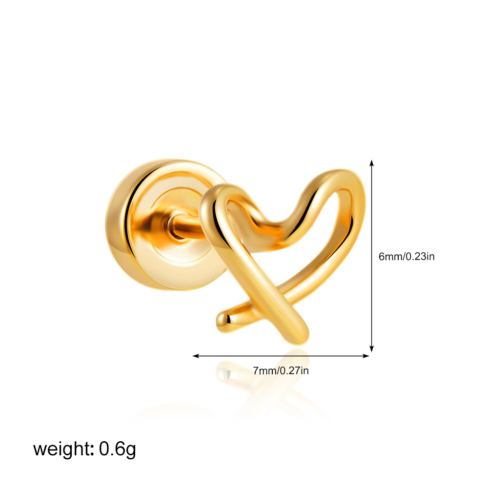 2g Weight 201 Stainless Steel Ear Needle Material Ear Studs Classification 1 Piece Quantity Casual, Daily Occasion Copper Material Star, Moon, Heart Shape Pattern All Seasons Season Women's Gender Plating Design Elegant, Simple Style Style 1 Piece Elegant Simple Style Star Moon Heart Shape Plating Copper Ear Studs 12