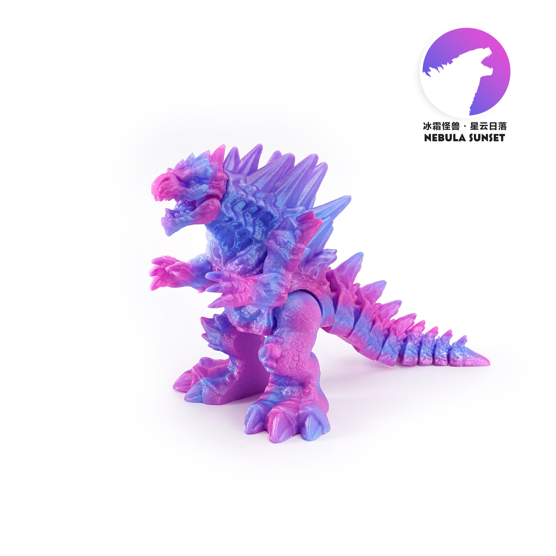 Impresión 3D nuevo estilo transfronterizo Frost Godzilla decoración de escritorio mano regalos para niños juguetes de impresión 3d
