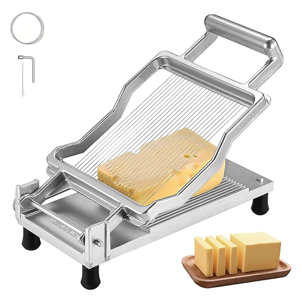 Pan queso Queso rebanadora comercial 304 cuchillo de acero inoxidable queso tostado multifunción manual rebanadora