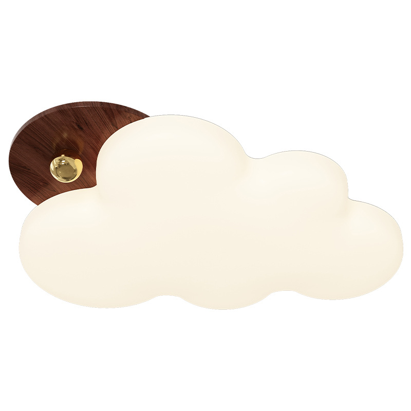 lámpara de dormitorio antiguo habitación de niños lámpara de techo protector de ojos creativo crema lámpara de viento y nube habitación lámpara de montaña 179L