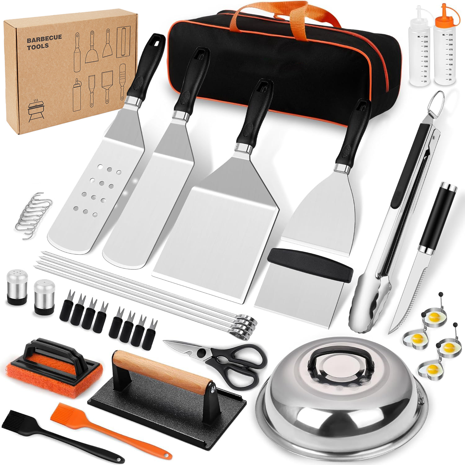 Transfronterizo Amazon spot set de herramientas de barbacoa al aire libre de acero inoxidable placa de parrilla set de herramientas de barbacoa