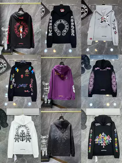 24s autumn and winter new Chrome Hearts g Luo horseshoe Sanskrit printed hooded sweater series for men and women