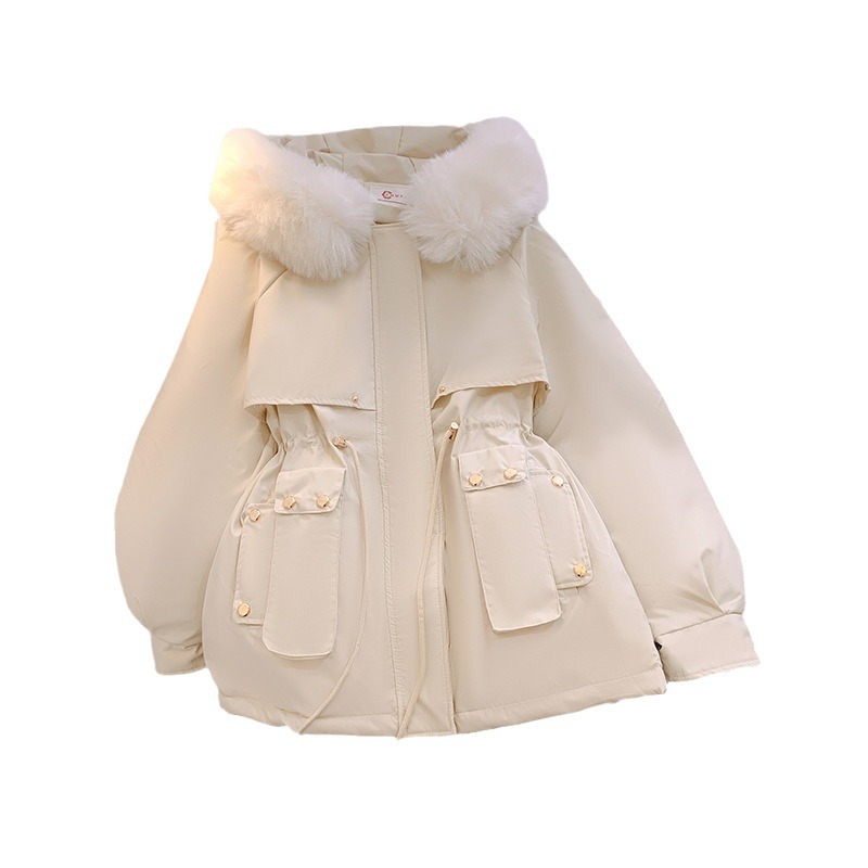 2024 invierno nuevo algodón engrosado para superar la chaqueta de algodón pequeño chaqueta de algodón corta con capuz image 5