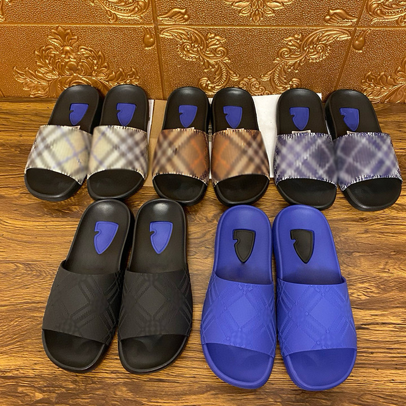 Men's large size rubber non-slip slide sandals, European station cross-border high-end trendy casual beach sandals