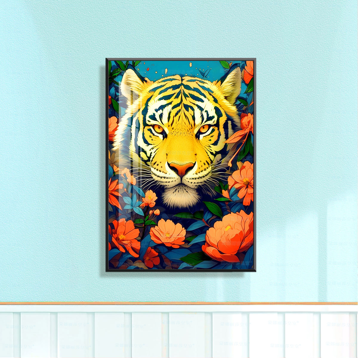 Mona Lisa real tigre de bordado cruzado nuevo animal lindo estilo moderno minimalista pintura decorativa bordada a mano image 1
