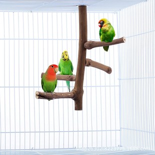 Bird Station Rack Bird Cage Accessories Bird Supplies Utensils Grape Station Rod Bird Toy Bird Dwelling Parrot Bite Toy
