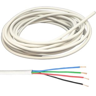 Lumonic 4X 0.34mm² Led Steuerleitung Weiß 5m I Ummanteltes