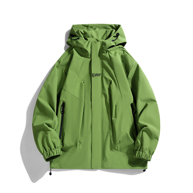 Primavera y otoño de montaña impermeable a prueba de viento chaqueta con capuz chaqueta pareja casual de moda chaqueta