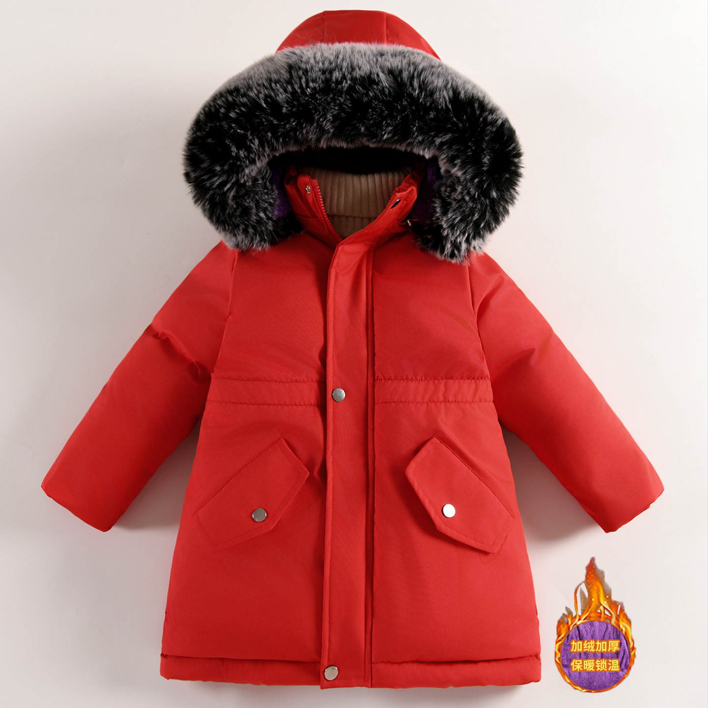 Ropa de abrigo de invierno para niñas, chaqueta de algodón gruesa con forro polar, parka, moderna y elegante para niñas pequeñas, nueva ropa infantil de estilo coreano 2023