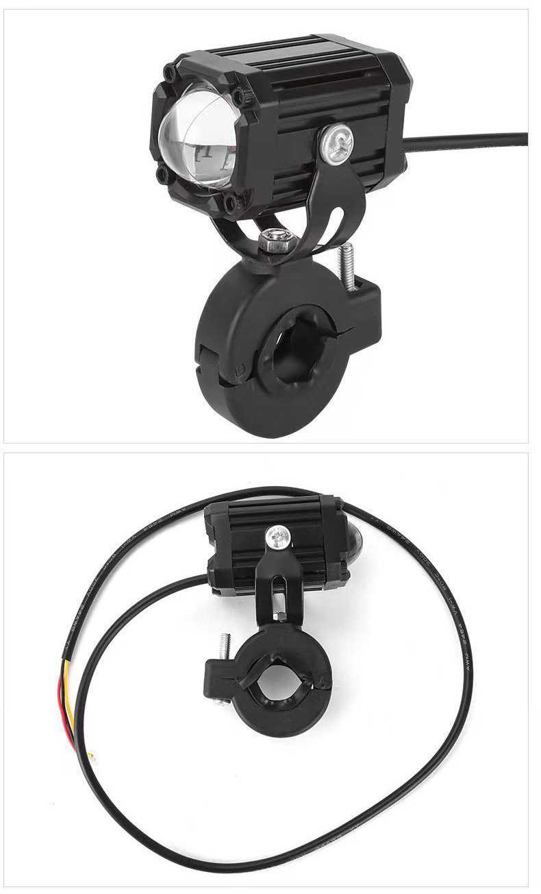 Cross-border motorcycle LED spotlights, yellow and white high/low beam auxiliary headlights for delivery electric vehicles, future demon eye lights